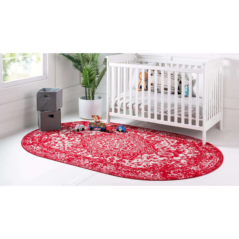 Endesha Oriental Indoor Rug, Oval 7'10" x 10'