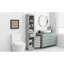Grande armoire de salle de bain, armoire de rangement autoportante avec tiroir, panneau de fibres à densité moyenne, tablette réglable, gris-504461325