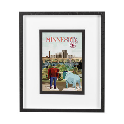 Minnesota Go par Simone, reproduction d'art encadrée sous verre