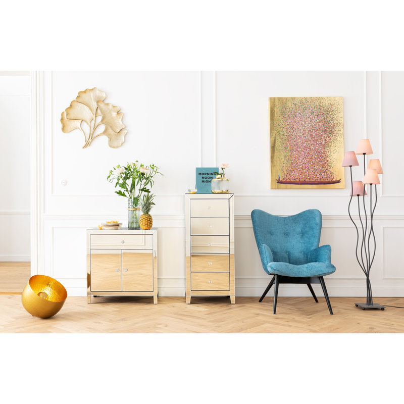 High Dresser Luxury Champagne 5 Drawers