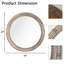 Miroir rond en bois avec perles