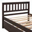 Lit avec lit gigogne, cadre de lit plateforme avec tête et pied de lit, pour un petit espace de vie dans la chambre à coucher, aucun sommier nécessaire-1207029789