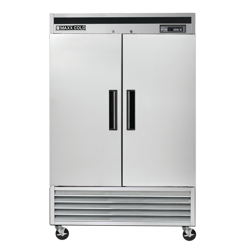 Maxx Cold 54'' Stainless Steel Double Door Commercial Refrigerator