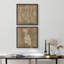 "Contemporary Square Matrix Illustration Abstract Rustic Art Minimalist" 2 pièces-101463151-101463153