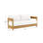 Everlee Outdoor Sofa, Sunbrella Canvas Natural FSC Teak-2132509734