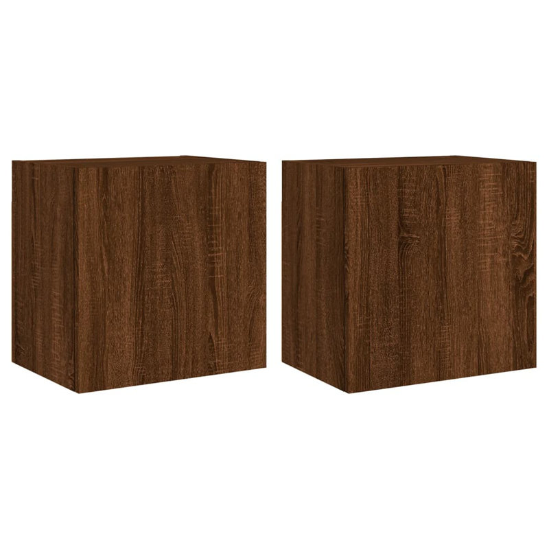 Niccole TV Stand for TVs up to 24", Brown Oak