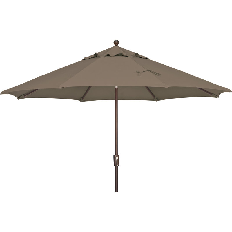 Parasol de marché Laonceston, Toile taupe, Bronze