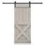 Panelled Wood and Metal Barn Door with Installation Hardware Kit-49249316-87953015-87953084