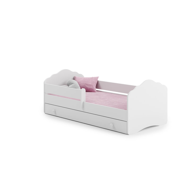 FALA children's bed with drawer and rail, Cot Bed/Toddler (70 x 140cm)