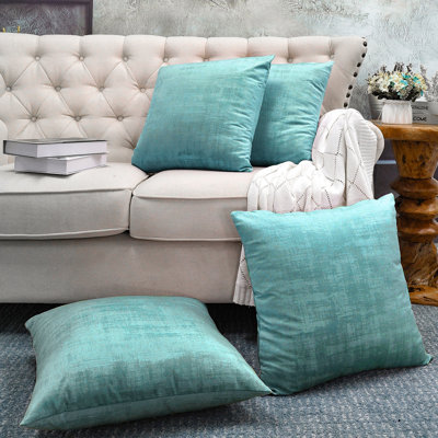 Textured Velvet Throw Pillow Cover