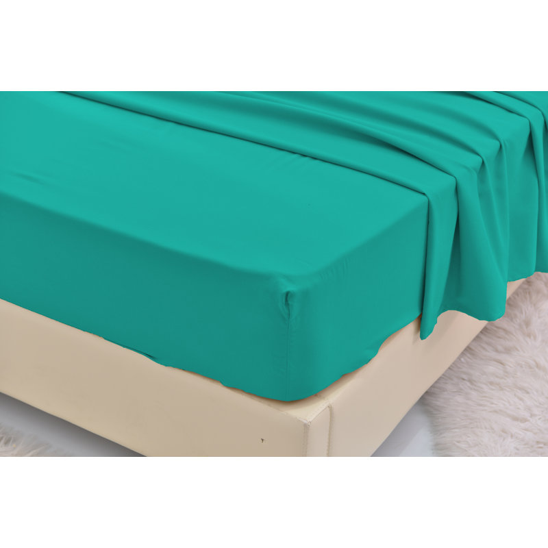 Bamboo Sheet Set, Teal, Twin XL Sheet Set + Fitted Sheet + 1 Pillowcase