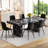 Luxurious Black Marble Dining Set: Mdf Durability, Modern Elegance, Multi-functional Dining