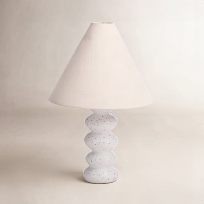 White Resin Table Lamp