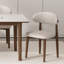 Ensemble de 6 chaises de salle à manger en frêne massif, revêtues de cuir microfibre, avec dossier incurvé, pour salle à manger et cuisine.-945366148