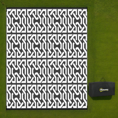 Tapis d'extérieur imperméable réversible - Tapis de camping portatif avec sac de transport