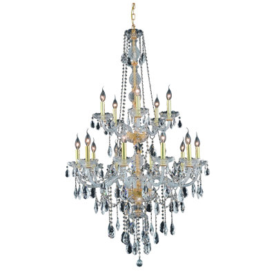 Lustre classique / traditionnel à 15 lumières de style bougie Abram
