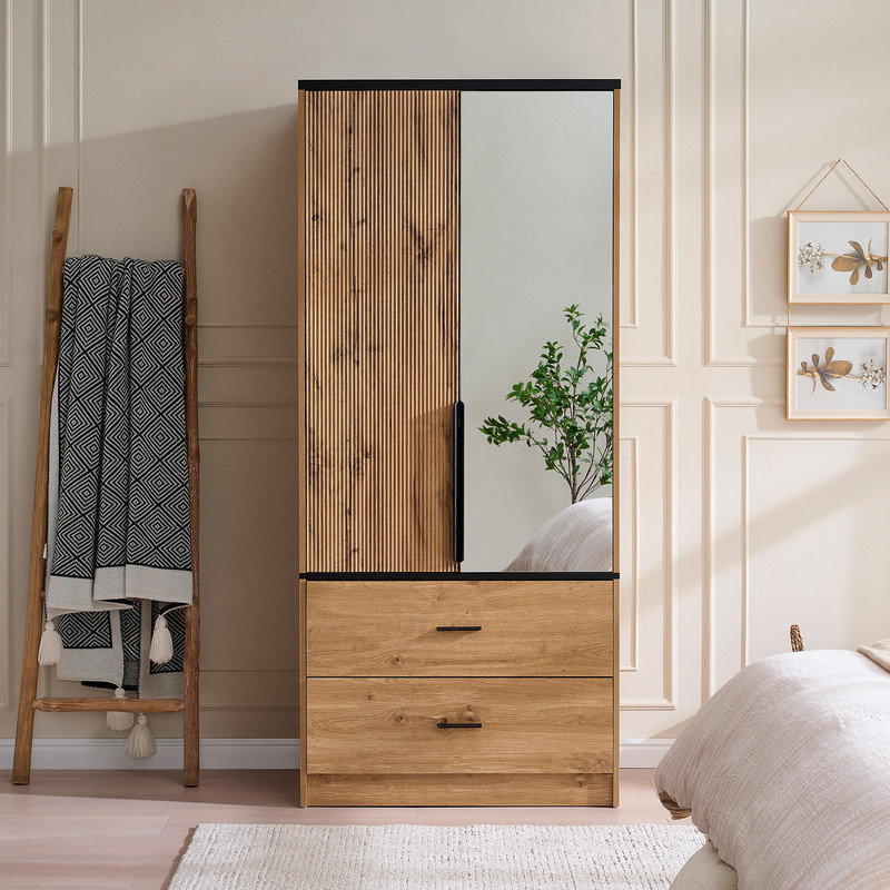  Armoire 71 po avec 2 tiroirs et miroir