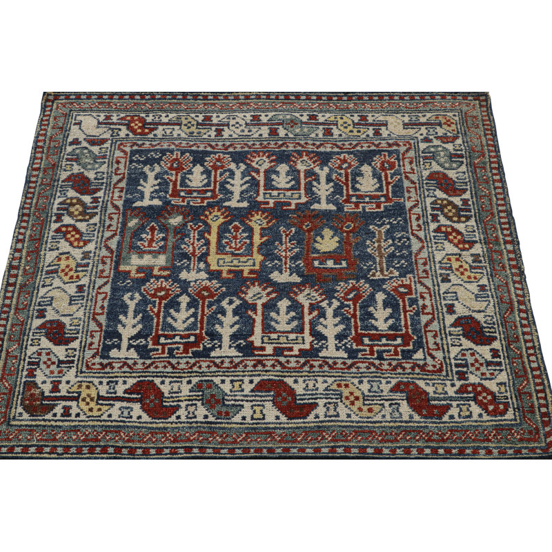 One-of-a-Kind Square 3'3" X 3'3" Area Rug, Square 3'2"