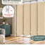 Lamelles de rechange pour stores verticaux en tissu polyester beige, paquet de 34, conçues pour obscurcir la pièce sur les portes coulissantes en verre et les terrasses.
