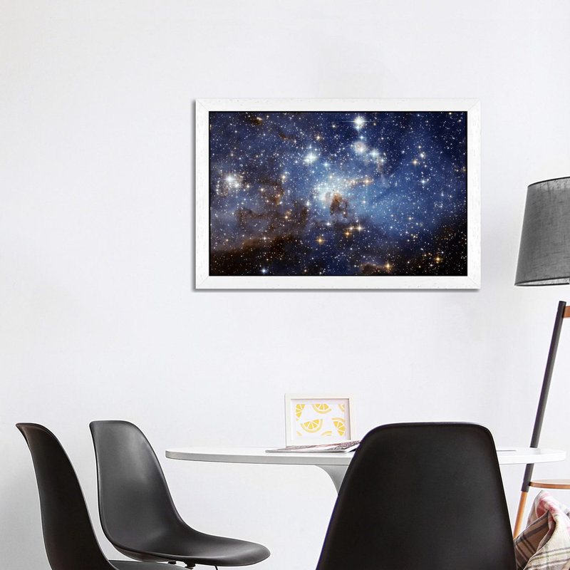LH-95 Stellar Nursery (Hubble Space Telescope) - Floater Frame Print on Canvas, 152.5 cm H x 101.5 cm W, White Framed Canvas