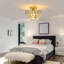 Gold Elegant Luxury Crystal Flush Ceiling Light