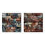 Montlucon - Ensemble de 2 collages carrés abstraits-101846467-101846471