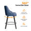 Élégant tabouret de bar pivotant à 360 ° en similicuir au design élégant avec coussin moelleux et structure robuste-5207436-5207435