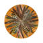 Pheasant Feathers Vegan Leather Round Pebble Placemat-1246054996