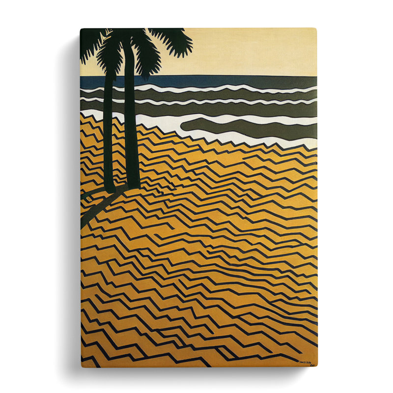 Retro Beach - Wrapped Canvas, 50cm W x 35cm W x 3cm D