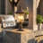 21" H 2-Light Bronze Vintage Outdoor Post Light, Water Glass Exterior Lamp for Porch
