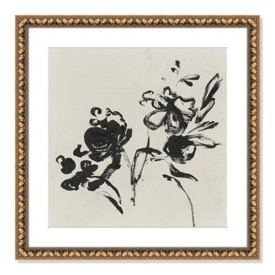 Black Florals I by Isabelle Z - Picture Frame Painting