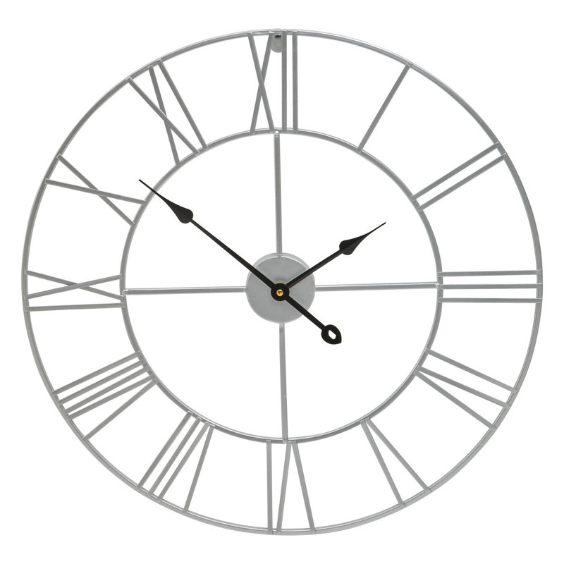 Ezzie Metal Wall Clock, 60cm H x 60cm W x 4cm D