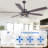 65" Industrial Balck Caged Ceiling Fan with Light Kit and Remote Control 6-speed Reversible for Living Room DC Motor-146498427