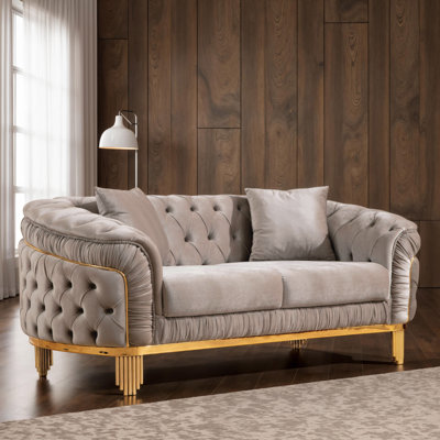 Valorie 72'' Velvet Loveseat