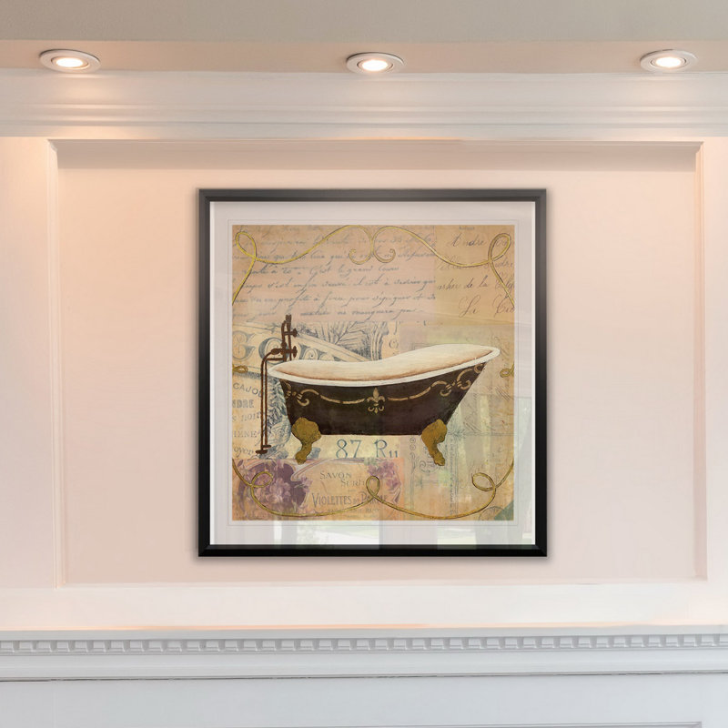 Bain de luxe II - reproduction de cadre photo sur papier, H 22,5 po x l 22,5 po x P 1,5 po
