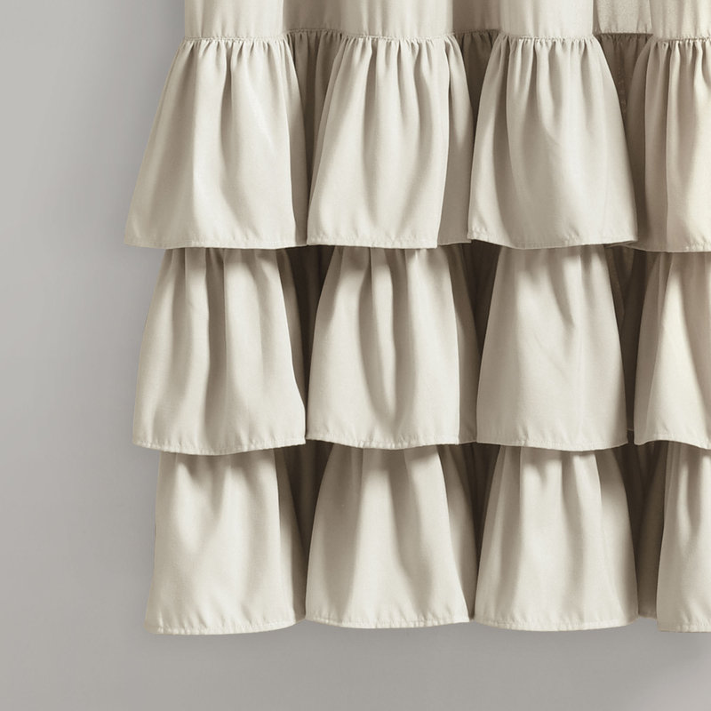 Paire de rideaux semi-transparents avec passe-tringle Allison, L 40 po x L 63 po, Neutre
