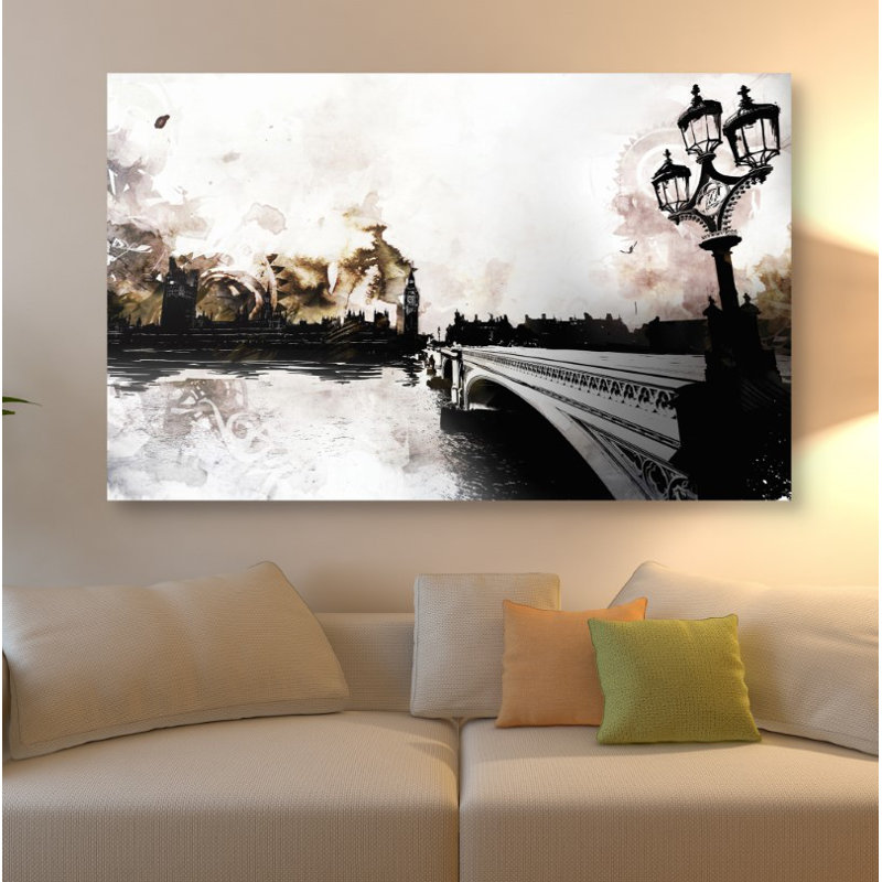 « the thames », reproduction sur toile, H 40 po x l 60 po x P 1,5 po