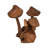 Sculpture Wood Mushroom-Inspired Design 13" Brown for Home Office Bedroom Living Room Decor.