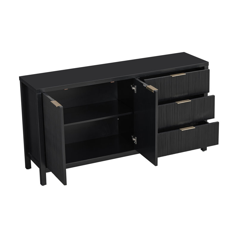 Buffet Minimalist Wave, Noir
