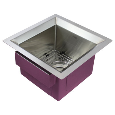 Studio 15'' L Single Bowl Stainless Steel Kitchen Sink