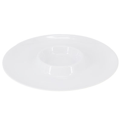 Gibson Home Grayson 12 Piece 12 Inch Round Melamine Chip and Dip Platter Set in White