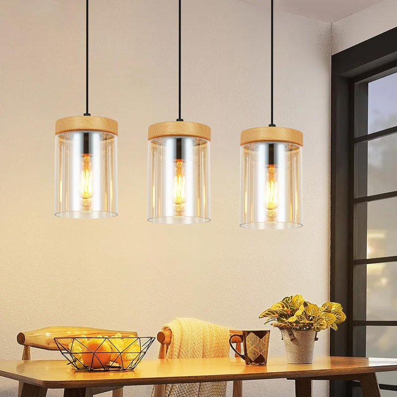 3 - Light Matte Black Cylinder Pendant