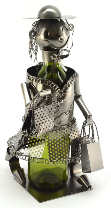 Tabletop Wine Bottle Rack in Silver