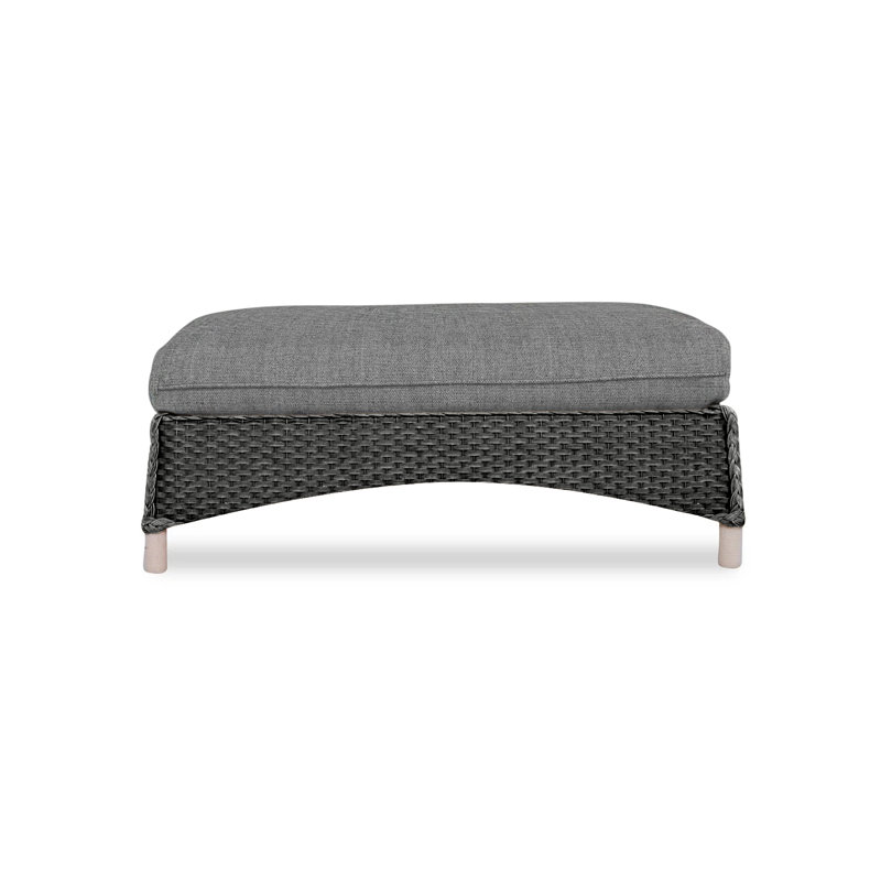 Mandalay Outdoor Ottoman, Beach Natural, Hickory