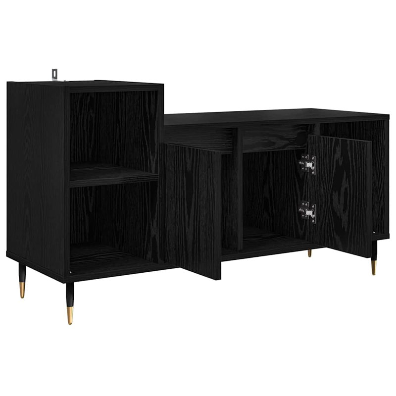 Unfinished TV Stand for TVs up to 43", Black Oak