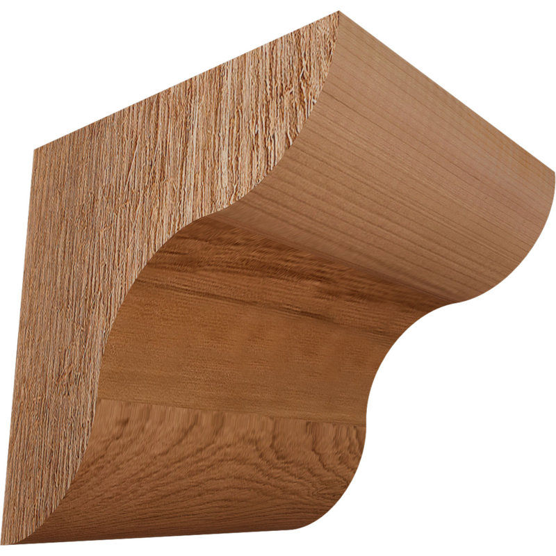 Carmel Corbel, 6" H x 6" W x 6" D, Rough Sawn, Western Red Cedar