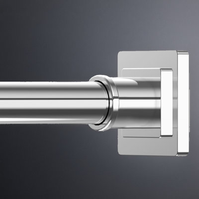 Adjustable Tension Shower Curtain Rod No Drill Installation Non-Slip Spring Mounted For Bathroom Windows And Doors