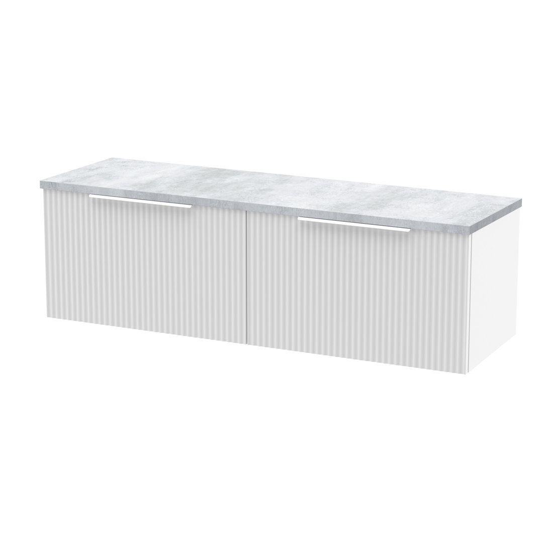 Fluted 121.5cm Double Bathroom Vanity Base Only
