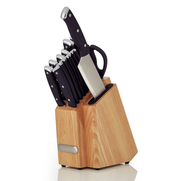 Rachael Ray Knives and Japanese Bamboo Wood Block Set 5 Slots 1