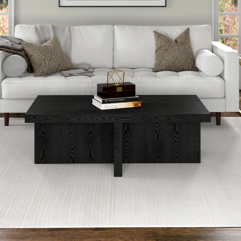Table basse Elna, Grain noir, H 15 po x L 44 po x l 23,63 po
